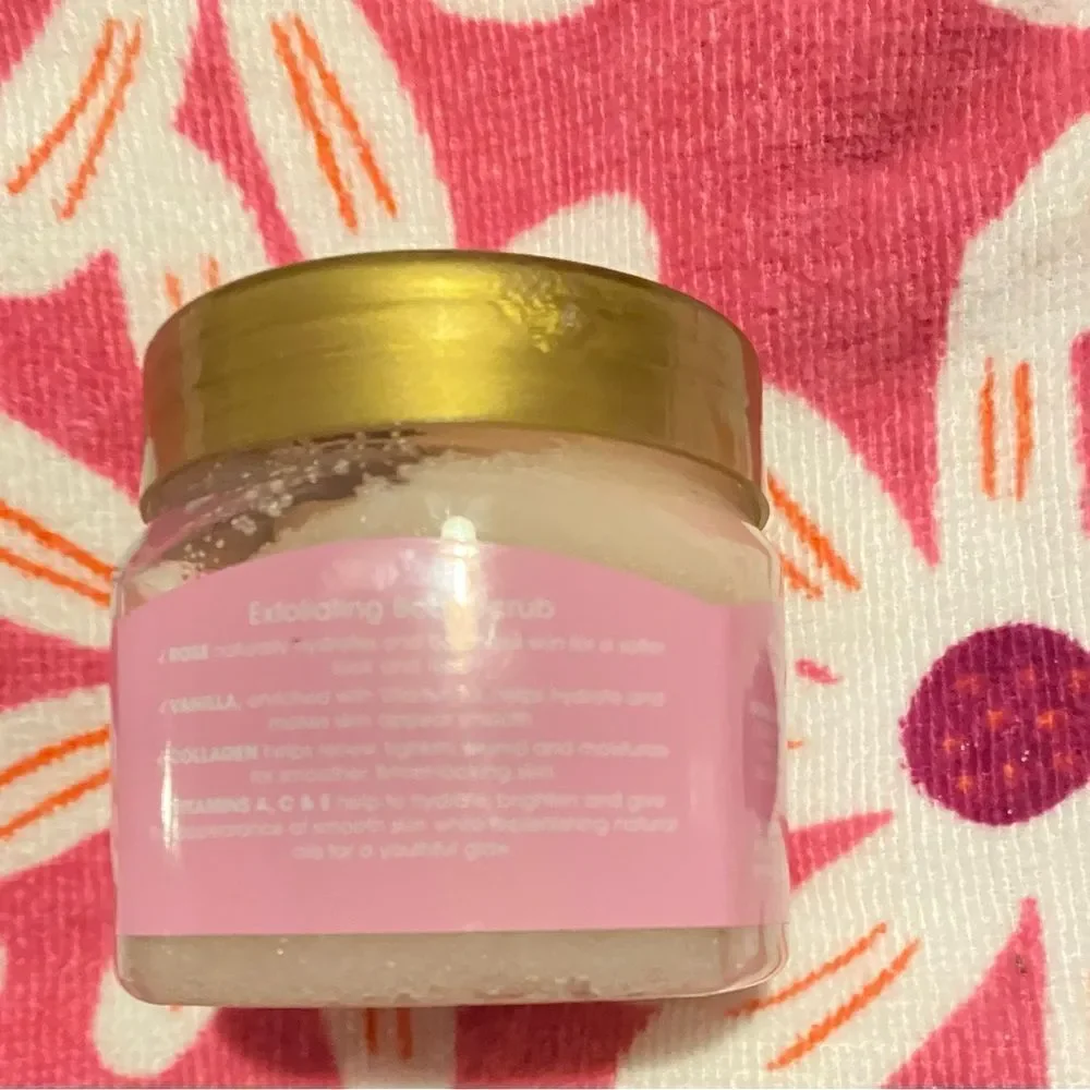 🛍️Global Beauty Care Rose and Vanilla Exfoliating Body Scrub 6 OZ/ 170g💥